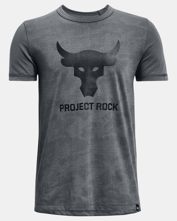 Boys' Project Rock Show Your Grid Short Sleeve, Gray, pdpMainDesktop image number 0